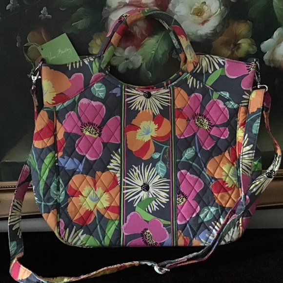 NWT Vera Bradley two way tote bag JAZZY BLOOMS - Picture 1 of 4